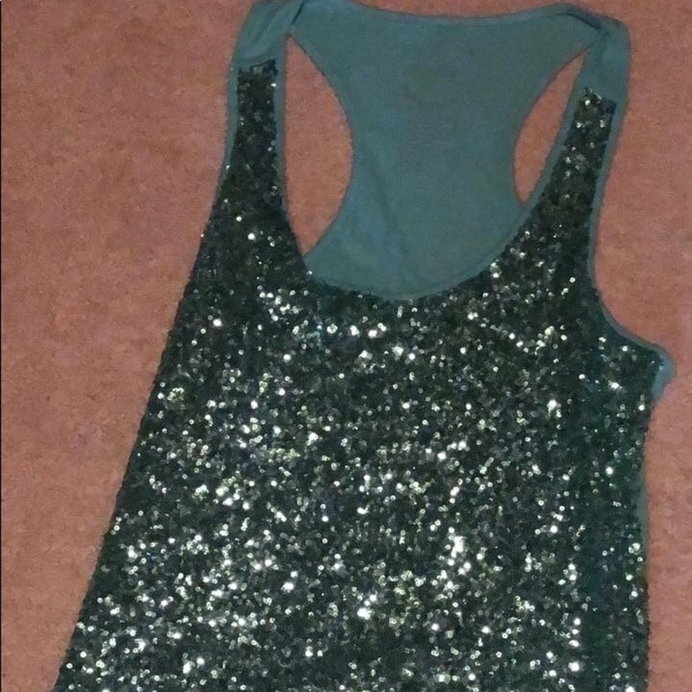 Teal Sparkly Tank